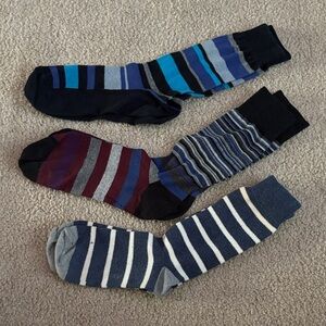 Striped Men's Socks Set - Multicolor bundle of 3